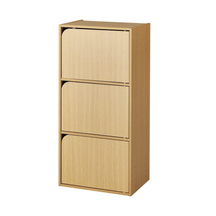 Stacking Colour Box, NCOLOBO Door 3 Tier LBR