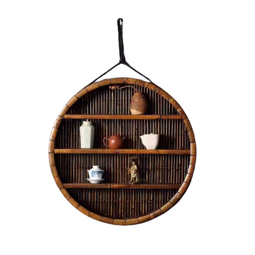 Antique Bamboo Wall Mounted Shelves