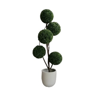 Faux Topiary Tree with Real Wood Branch in BERG Fibreglass Pot