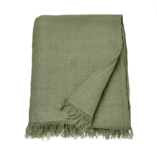 DYTÅG Throw, grey-green, 130x170 cm