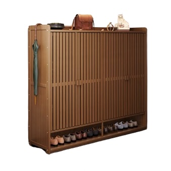 Wooden Shoe Cabinet with Slits
