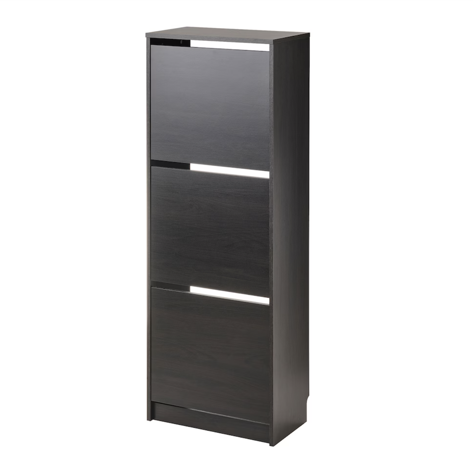 BISSA Shoe Cabinet, 49x28x135 cm - Black-Brown