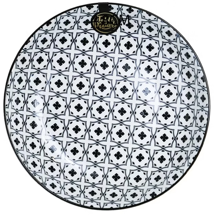 Assorted Patterned Coupe Dining Plate