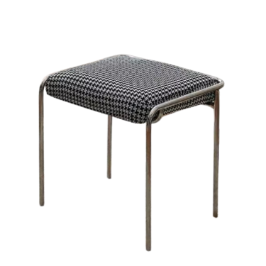 Sleek Patterned Vanity Stool