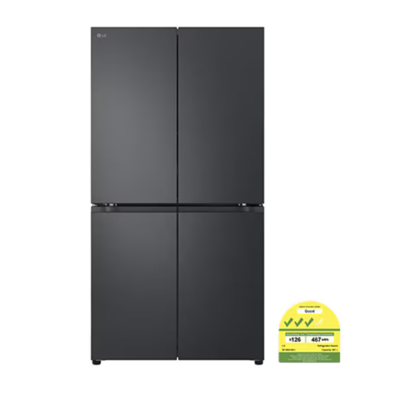 601L Multi Door Refrigerator with Smart Inverter Compressor™, GF-B6014EV - Essence Black Steel 