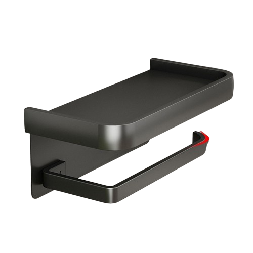 Toilet Paper Roll Holder Stainless Steel With Storage Shelf