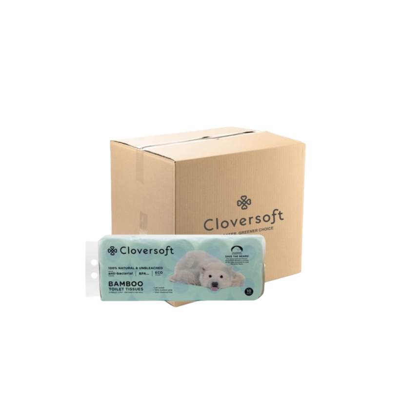 Cloversoft Plant-Based Unbleached Bamboo Toilet Tissues 3 Ply