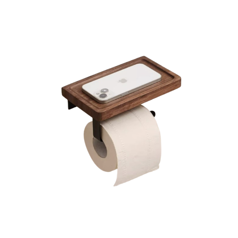 Toilet Roll Holder With Shelf