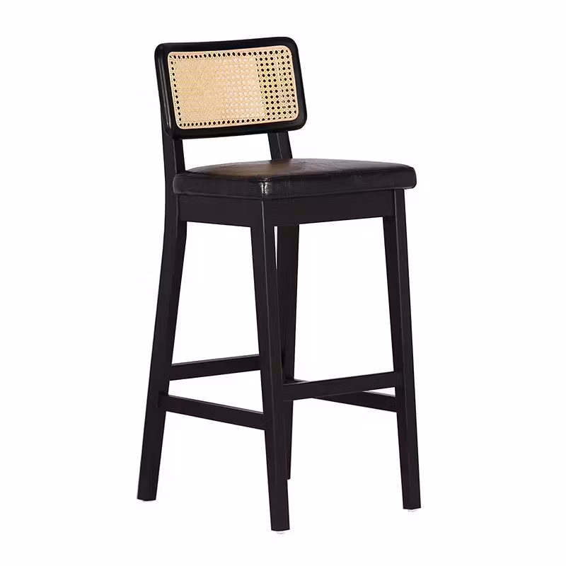 Black Rattan High Chair