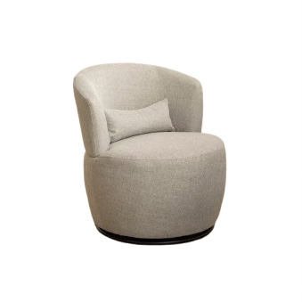 Single Boucle Swivel Chair