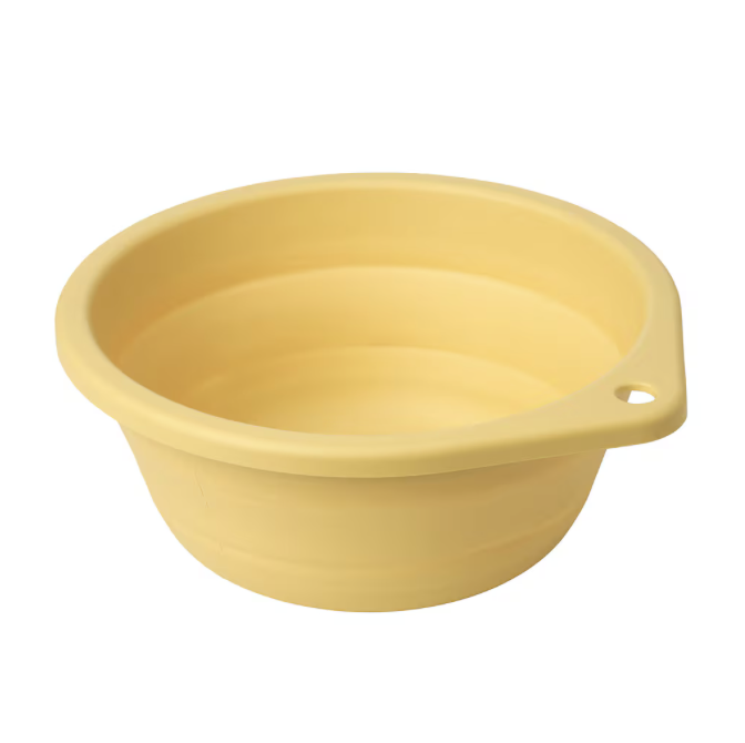 PEPPRIG Wash-tub, Foldable/yellow, 27 cm