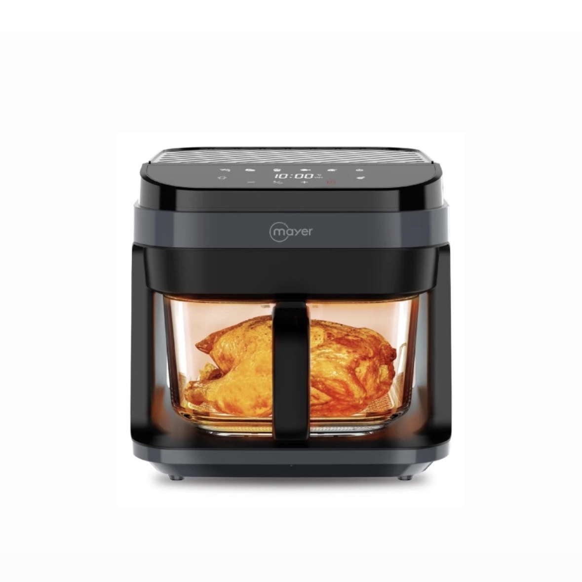 ￼Mayer 5.5L Digital Glass Air Fryer, MMGAF539D - White / Dark Grey
