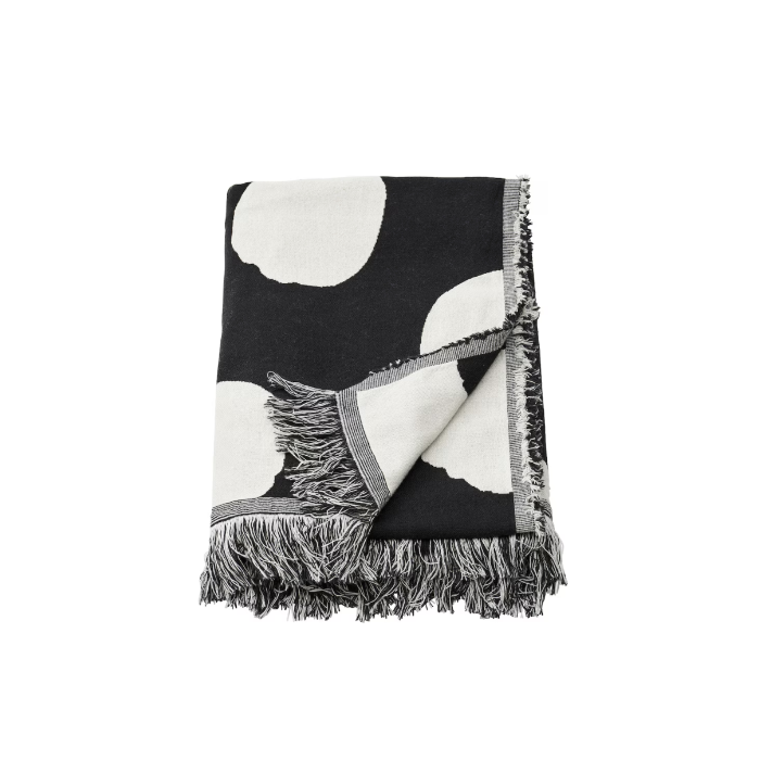 KLYNNETÅG Throw, 130x170 cm - Black/White