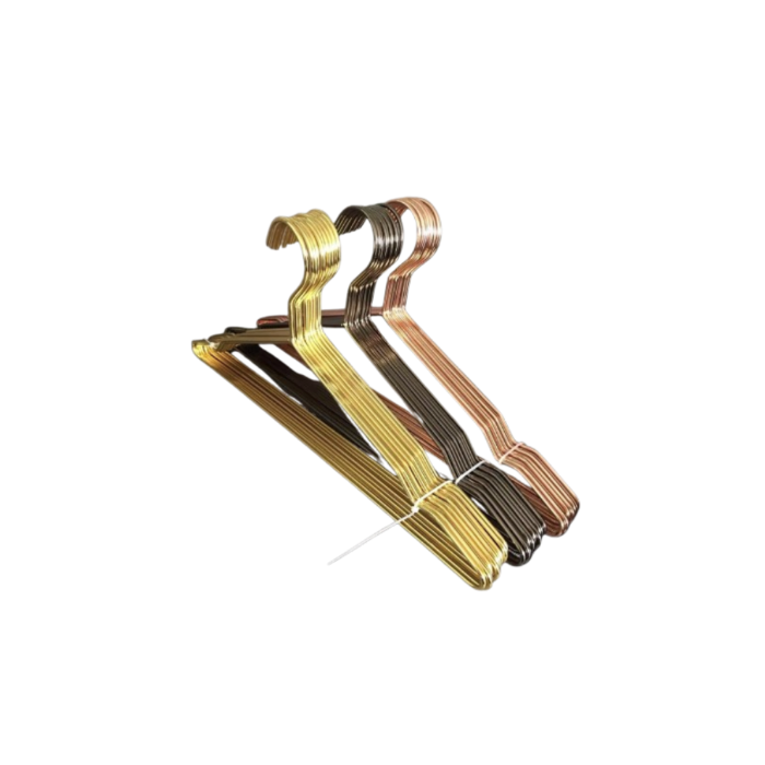 Stainless Steel Solid Metal Quality Rose Gold Hangers, 10pc/set