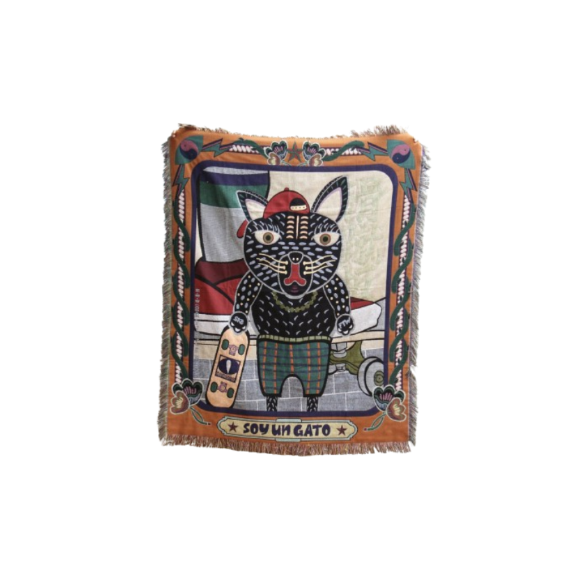 DETAIL Black Cat Oax Throw