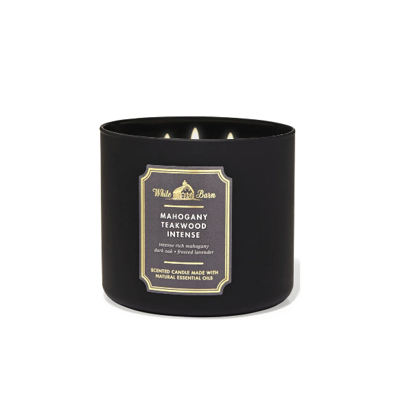 Mahogany Teakwood 3 Wick Candle