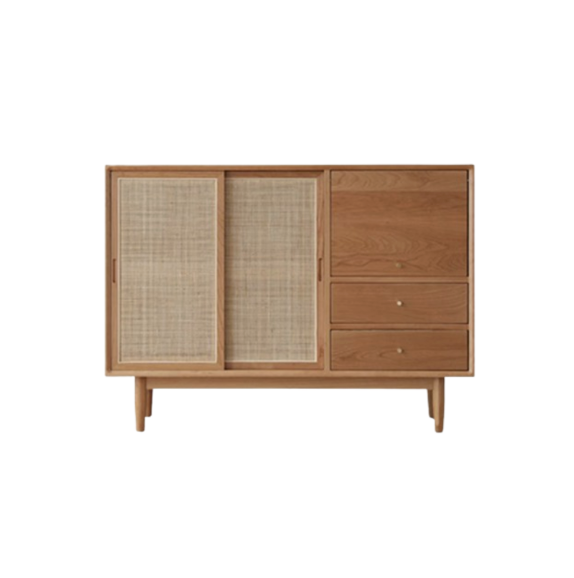 Rattan Solid Wood Cabinet
