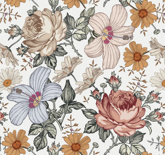 Adora Vintage Floral Pattern Wallpaper