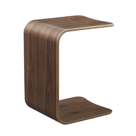 Wooden C-Shaped Table