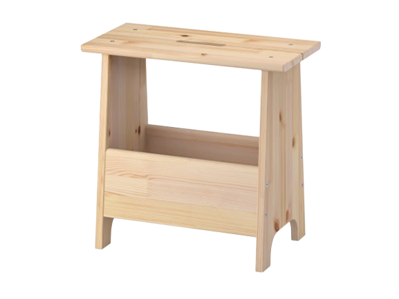 PERJOHAN Stool With Storage, Pine