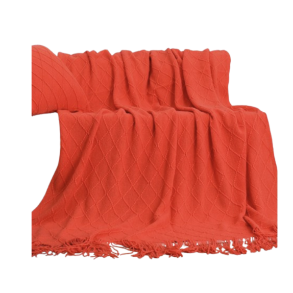 Bedside Knitted Throw Blanket