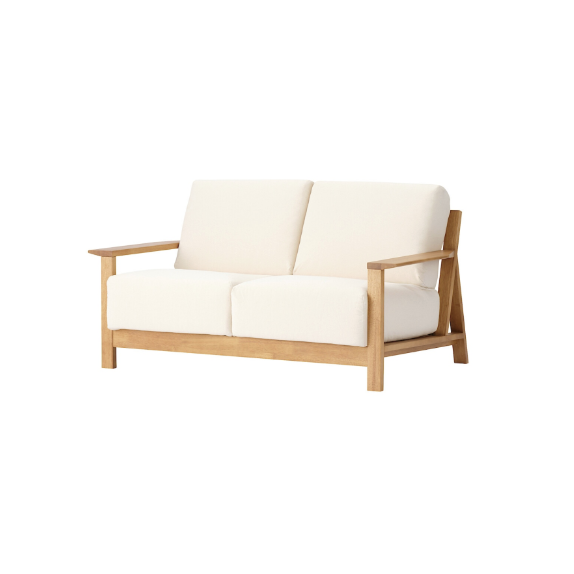 Wooden 2-Seater Sofa
