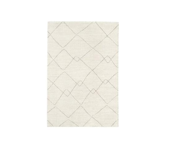 TVERSTED Rug, Low Pile, 133x195 cm, Beige