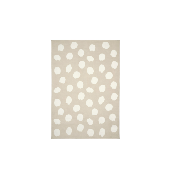 BOGENSE Rug, Low Pile, 133x195 cm - Beige/White Dotted