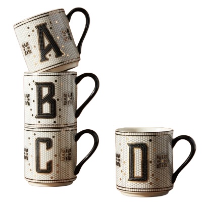 Bistro Tile Margot Monogram Mug