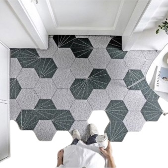 Geometry Entrance PVC Coil Floor Mat 