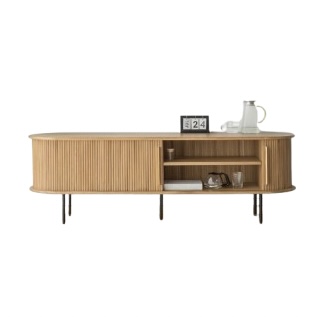 Oak Tv Cabinet with Rolling Shutter 