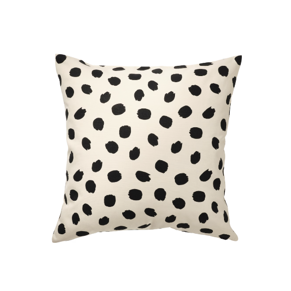 ODDNY Cushion Cover, 50x50 cm - Off-White/Dot Pattern Black