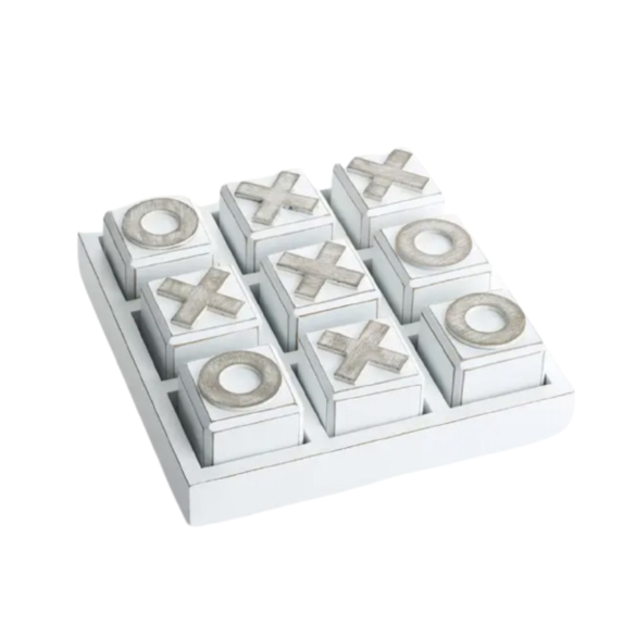 Wooden Tic Tac Toe Decoration