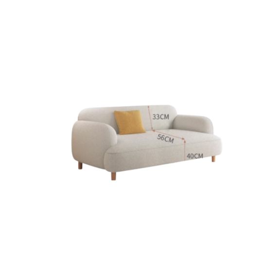 Nordic Simple Cream Style Fabric Sofa