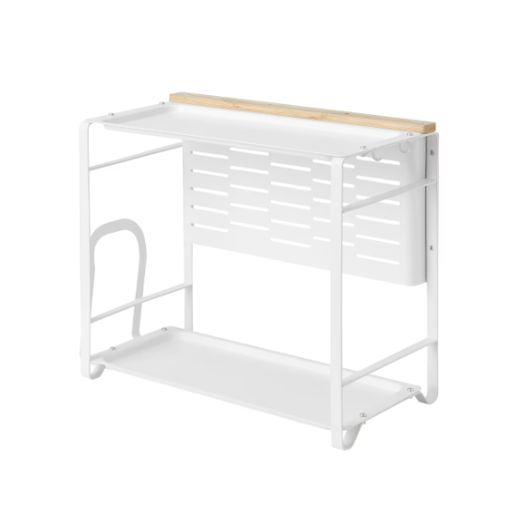 AVSTEG Kitchen Countertop Organiser, 40x21 cm - Bamboo/White