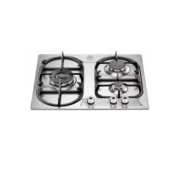 Bertazzoni 60cm 3-Zone Aluminium Burner Gas Hob, P6501PROXE - Stainless Steel