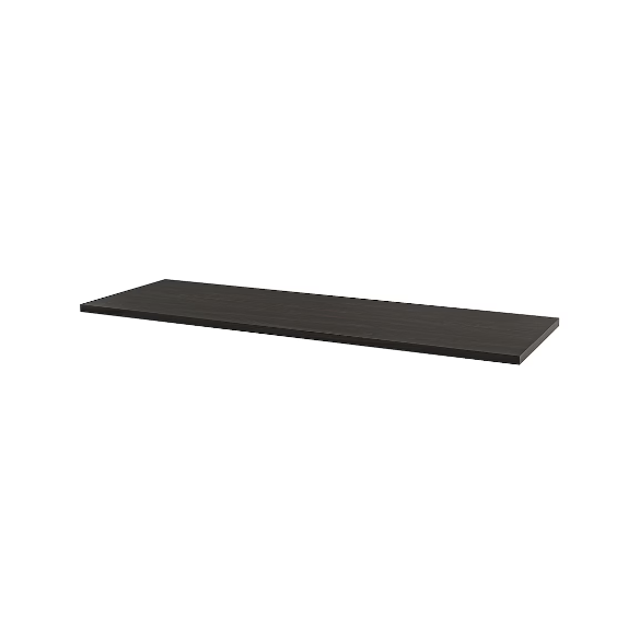LAGKAPTEN Table Top, 200x60 cm - Black-Brown