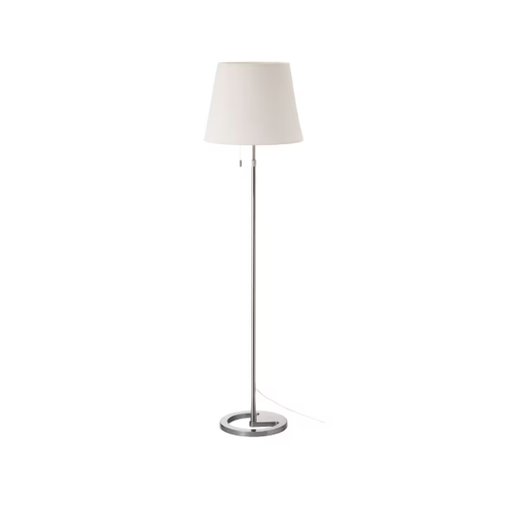 NYFORS Floor Lamp - Nickel-Plated White