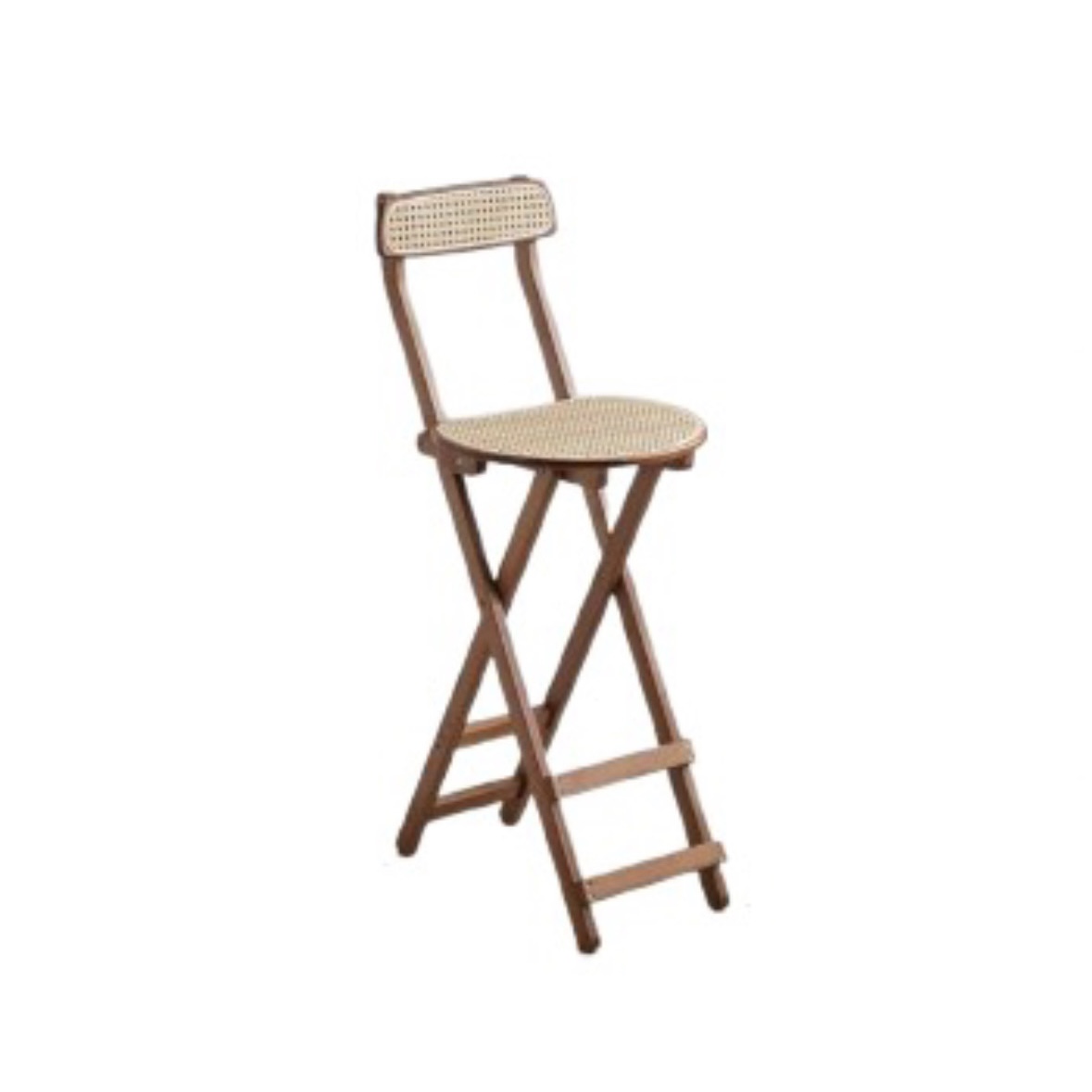 Rattan Bar Chair with Backrest