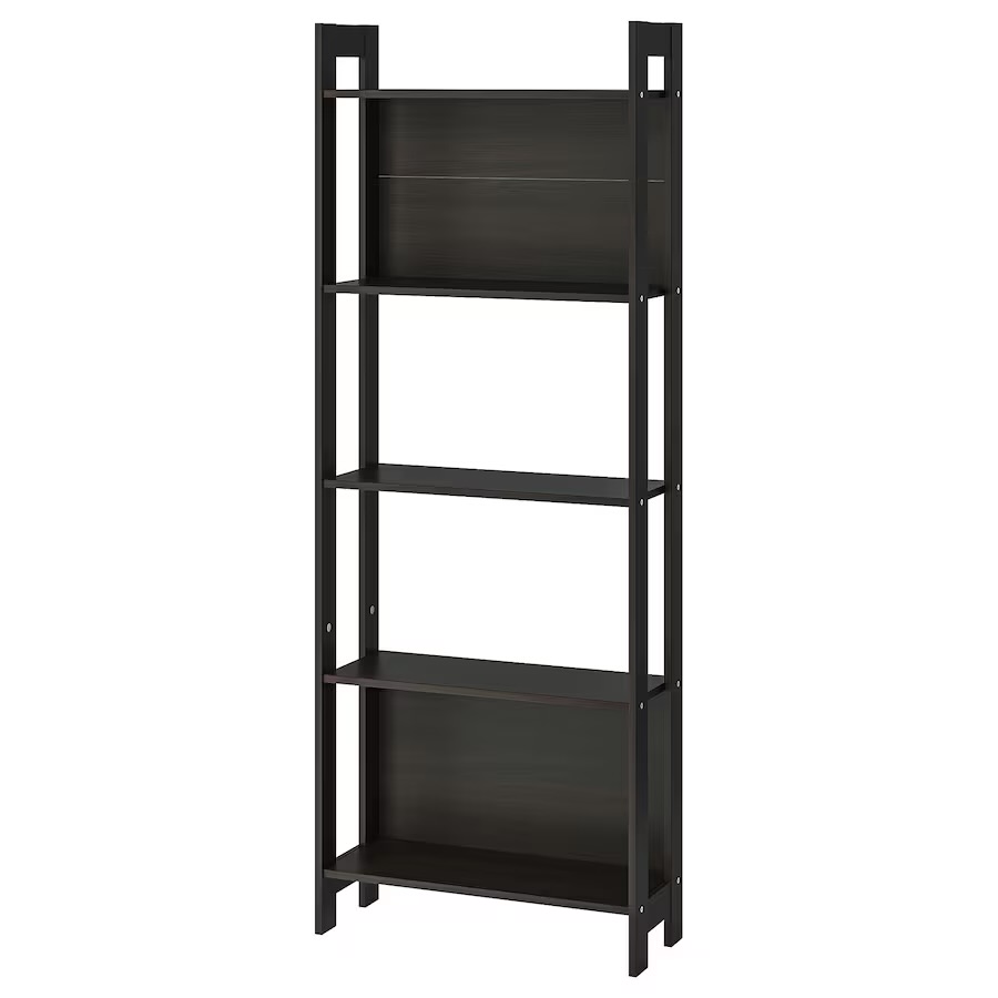 Laiva Bookcase,62x165 cm - Black-Brown