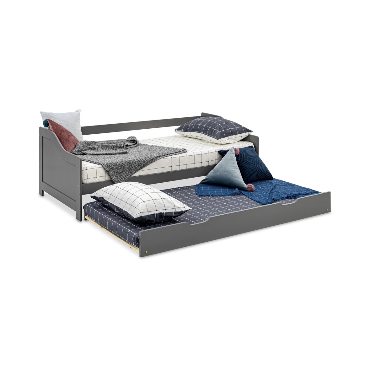 Lucine Wooden Day Bed with Trundle