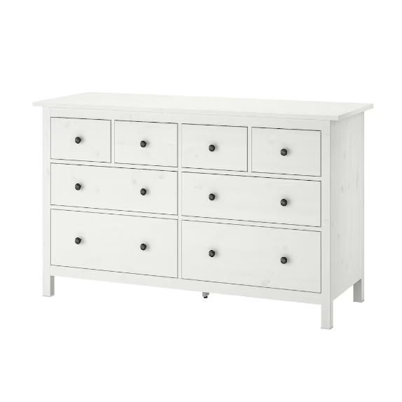 HEMNES Chest of 8 Drawers - White