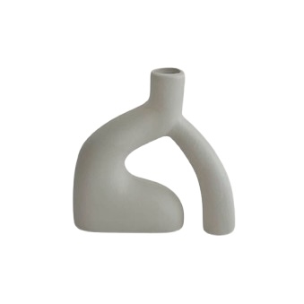 Semicircular Shaped Ceramic Vase