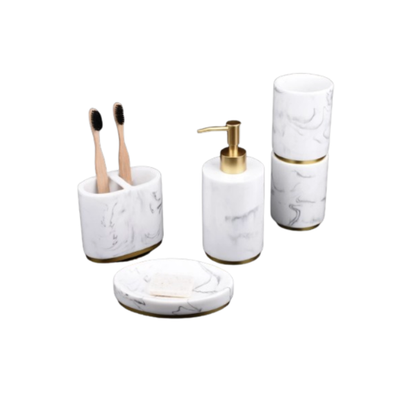 Marble Bathroom Accessories Set
