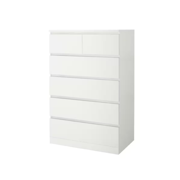 Malm Chest of 6 Drawers, 80x123 cm - White