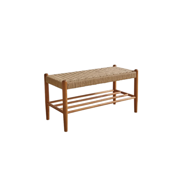 Woven Shoe Bench