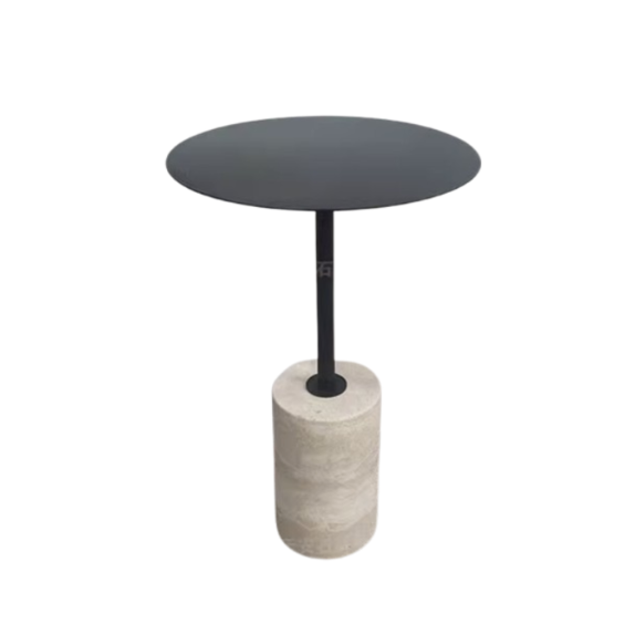 Nordic Natural Travertine Side Table