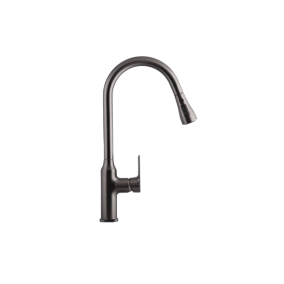 Gun Metal Kitchen Pull-out Faucet Mixer Tap 