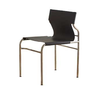 Stitched Faux Leather Dining Chair