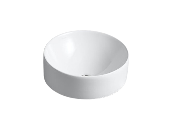 Chalice™ Round Vessel Bathroom Sink, K-14800X-0, White